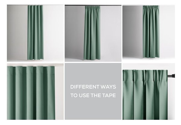Draperie verde-deschis dimout (semi-opacă) 140x245 cm Kierra – Restilo
