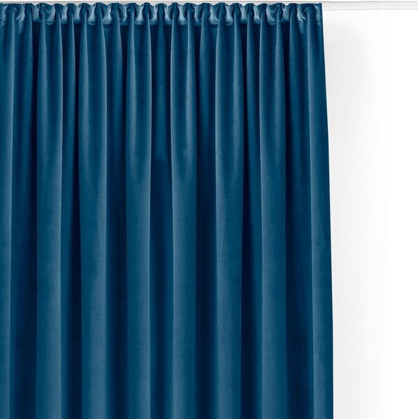 Draperie albastră dimout (semi-opacă) din catifea 140x270 cm Velto – Filumi