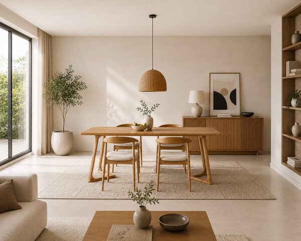 Masa dining dreptunghiulara Terra Oak 160x80x75 cm