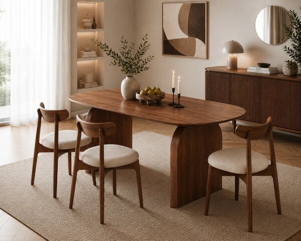 Masa de dining din lemn de pin Aura 120x60x75 cm