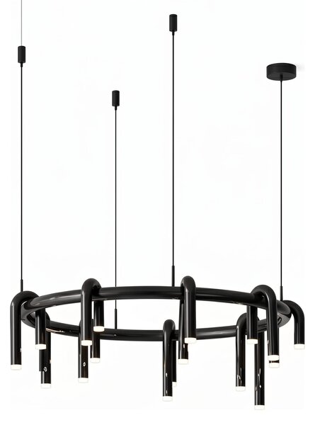 Corp de iluminat Led suspendat Tube Black 80x80x28cm
