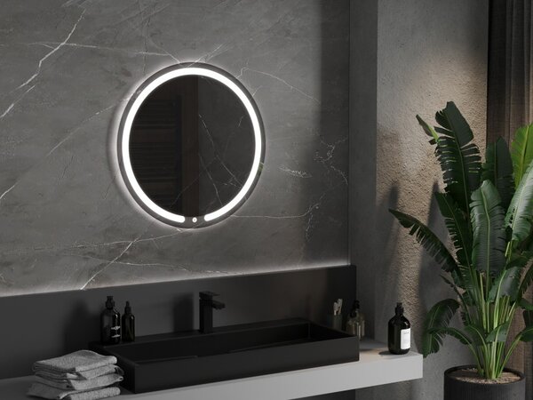 Mexen Rose, oglinda baie LED cu iluminare din spate 70x70 cm, 6000K, anti-aburire, 9810-070-070-611-00