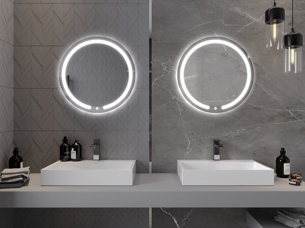 Mexen Rose, oglinda baie LED cu iluminare din spate 60x60 cm, 6000K, anti-aburire, 9810-060-060-611-00