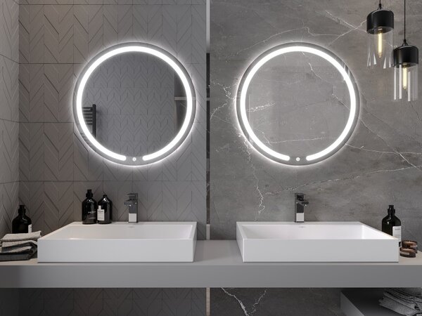 Mexen Rose, oglinda baie LED cu iluminare din spate 70x70 cm, 6000K, anti-aburire, 9810-070-070-611-00