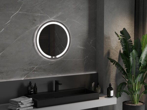 Mexen Rose, oglinda baie LED cu iluminare din spate 60x60 cm, 6000K, anti-aburire, 9810-060-060-611-00