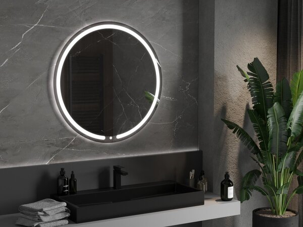 Mexen Rose, oglinda baie LED cu iluminare din spate 90x90 cm, 6000K, anti-aburire, 9810-090-090-611-00
