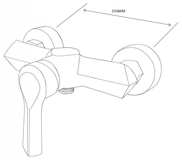 Mexen Sabre, robinet dus, alb, 72140-20