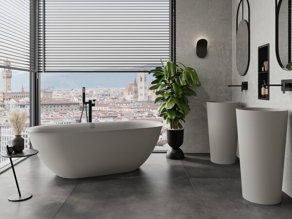 Mexen Siena, cadă de sine stătătoare din conglomerat 170 x 80 cm, beton mat, 57291708061