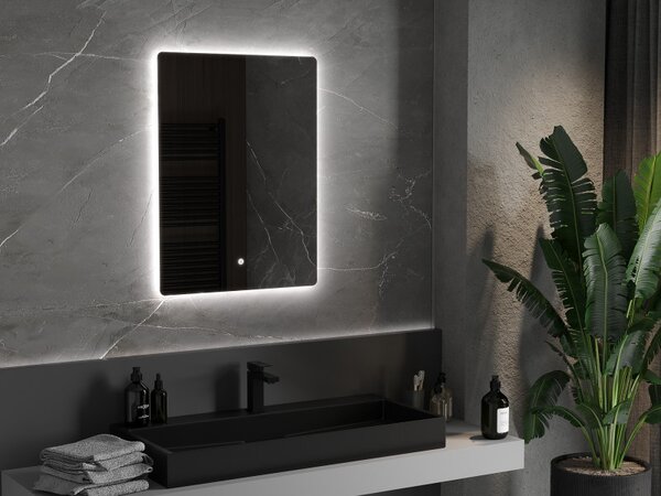 Mexen Sun, oglinda baie LED cu iluminare din spate 60x80 cm, 6000K, anti-aburire, 9807-060-080-611-00