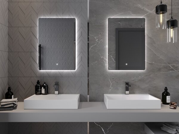 Mexen Sun, oglinda baie LED cu iluminare din spate 50 x 70 cm, 6000K, anti-aburire, 9807-050-070-611-00