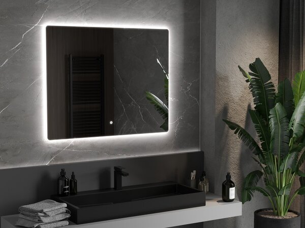 Mexen Sun, oglinda baie LED cu iluminare din spate 100x80 cm, 6000K, anti-aburire, 9807-100-080-611-00