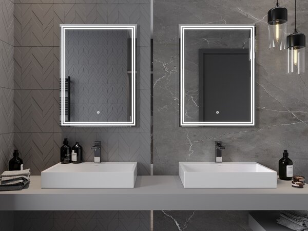 Mexen Taco, oglinda baie LED cu iluminare din spate 60x80 cm, 6000K, anti-aburire, 9805-060-080-611-00