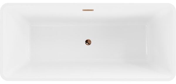Mexen Tonia, cadă de sine stătătoare 170 x 75 cm, alb, preaplin auriu roz, 52171707500-60