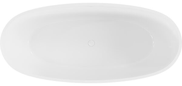 Mexen Torino, cadă de sine stătătoare din conglomerat 155x78 cm, alb lucios, 57271557810