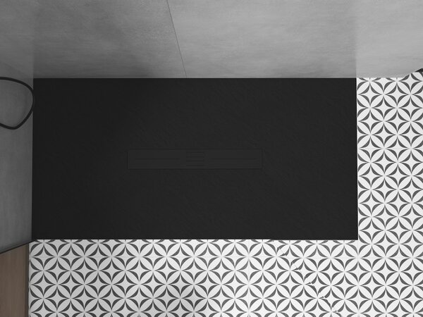 Mexen Toro, cadă de duș dreptunghiulară SMC 170 x 70 cm, negru, capac negru, 43707017-B