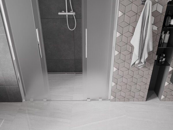 Mexen Velar Duo, usa de dus culisanta pentru deschidere 140 cm, sticla mat 8 mm, crom, 871-140-000-32-01
