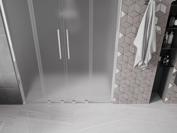 Mexen Velar Duo, usa de dus culisanta pentru deschidere 140 cm, sticla mat 8 mm, crom, 871-140-000-32-01