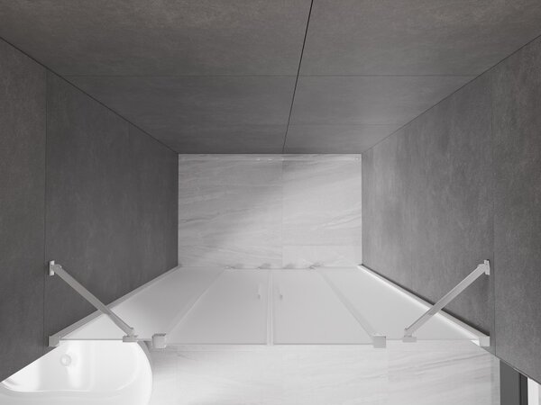 Mexen Velar Duo, usa de dus culisanta pentru deschidere 140 cm, sticla mat 8 mm, crom, 871-140-000-32-01