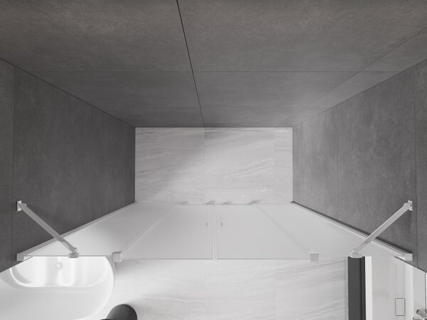 Mexen Velar Duo, usa de dus culisanta pentru deschidere 170 cm, sticla mat 8 mm, crom, 871-170-000-32-01