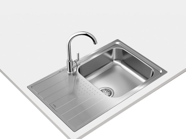 Teka Universe chiuveta din oțel cu sifon 79x50 cm oţel 115110030