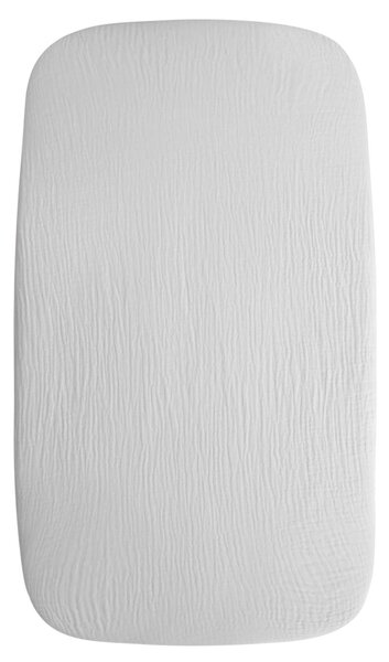 Set 2 cearceafuri din muselina cu elastic roata pentru patut cosleeper 90x50 cm Kidizi grey, bumbac 100%