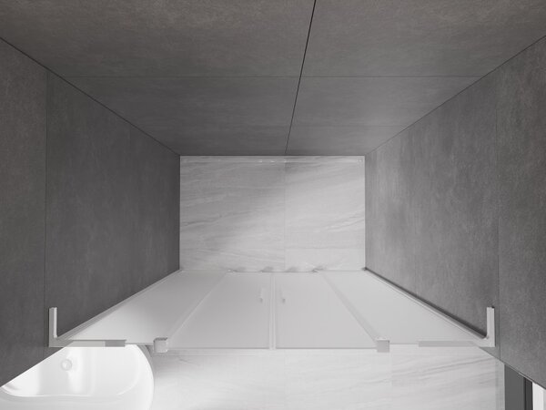 Mexen Velar L Duo, usa de dus culisanta pentru deschidere 140 cm, sticla mat 8 mm, crom, 871-140-003-32-01
