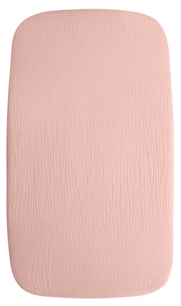 Set 2 cearceafuri din muselina cu elastic roata pentru patut cosleeper 90x50 cm Kidizi pink , bumbac 100%