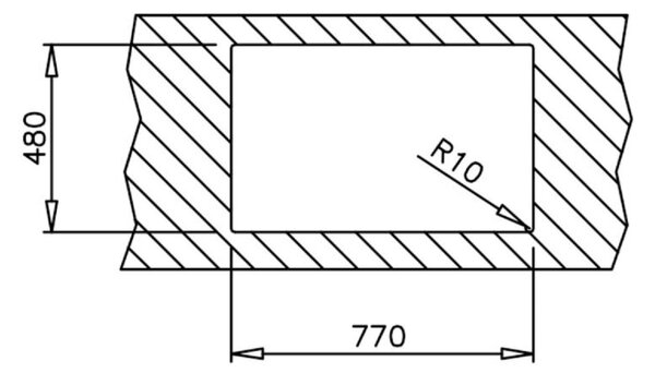 Teka Universe chiuveta din oțel cu sifon 79x50 cm oţel 115110030