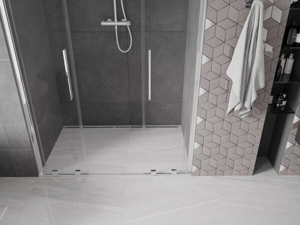 Mexen Velar L Duo, usa de dus glisant pentru deschidere 150 cm, sticla transparenta 8 mm, crom, 871-150-003-02-01