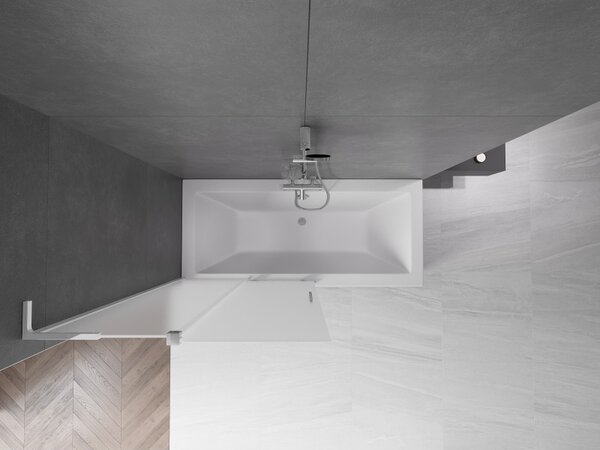 Mexen Velar L, paravan de baie glisant cu 2 aripi 100 x 150 cm, sticlă mată 8 mm, crom, 896-100-003-31-01