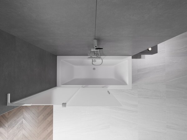 Mexen Velar L, paravan de baie glisant cu 2 aripi 120 x 150 cm, sticlă mată 8 mm, crom, 896-120-003-31-01