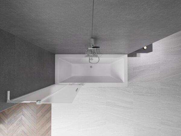 Mexen Velar L, paravan de baie glisant cu 2 aripi 70 x 150 cm, sticlă mată 8 mm, crom, 896-070-003-31-01