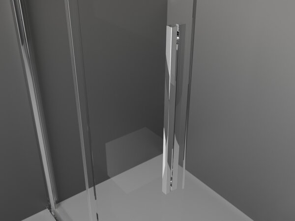 Mexen Velar, paravan de dus cu usa glisanta Walk-in 70 x 200 cm, sticla gri 8mm, crom, 871-070-000-43-01
