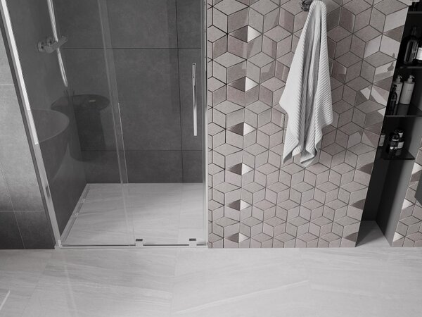 Mexen Velar L, usa de dus culisanta pentru deschidere 90 cm, sticla transparenta 8 mm, crom, 871-090-003-01-01