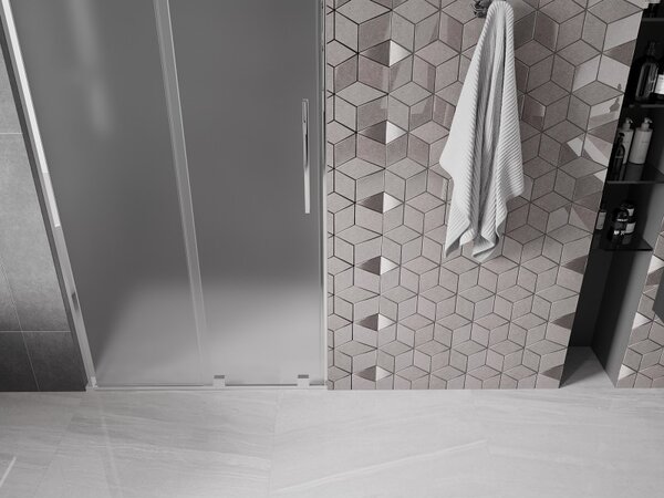 Mexen Velar L, usa de dus culisanta pentru deschidere 90 cm, sticla mat 8 mm, crom, 871-090-003-31-01