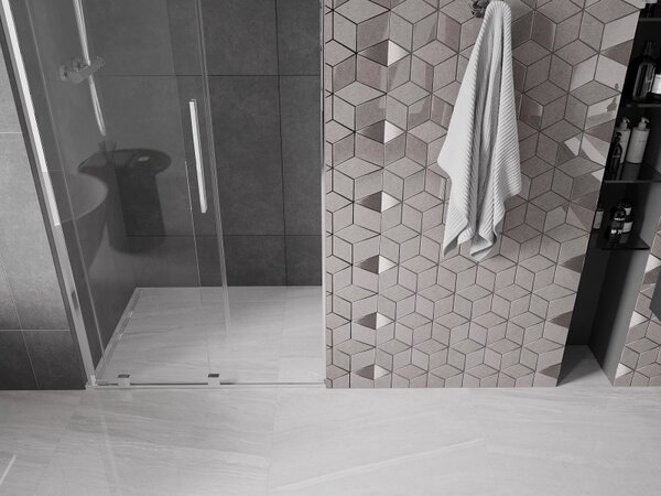 Mexen Velar L, usa de dus culisanta pentru deschidere 90 cm, sticla transparenta 8 mm, crom, 871-090-003-01-01