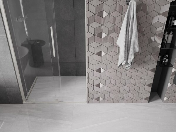 Mexen Velar, usa de dus culisanta pentru deschidere 110 cm, sticla transparenta 8 mm, otel periat, 871-110-000-01-97