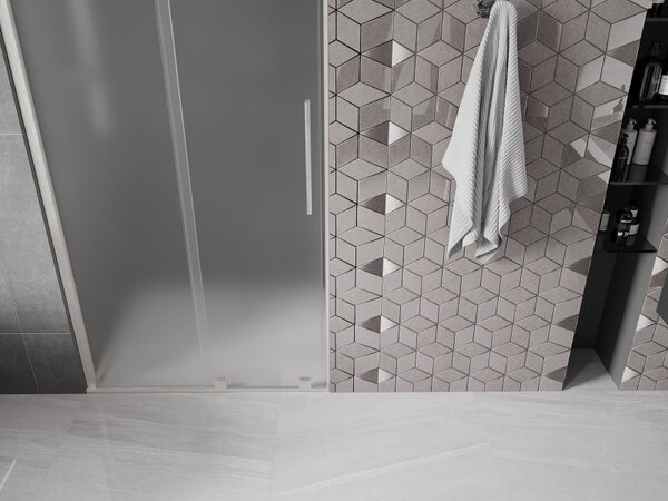 Mexen Velar, usa de dus culisanta pentru deschidere 100 cm, sticla mat 8 mm, otel periat, 871-100-000-31-97