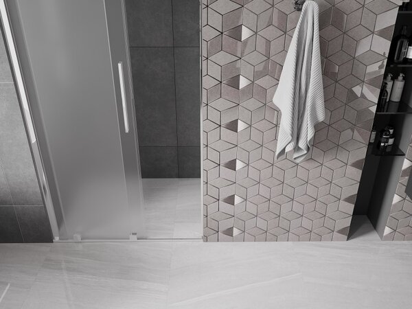 Mexen Velar, usa de dus culisanta cu deschidere 90 cm, sticla mat 8 mm, crom, 871-090-000-31-01
