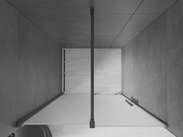 Mexen Velar, usa de dus culisanta pentru deschidere 110 cm, sticla mat 8 mm, grafit lustruit, 871-110-000-31-66