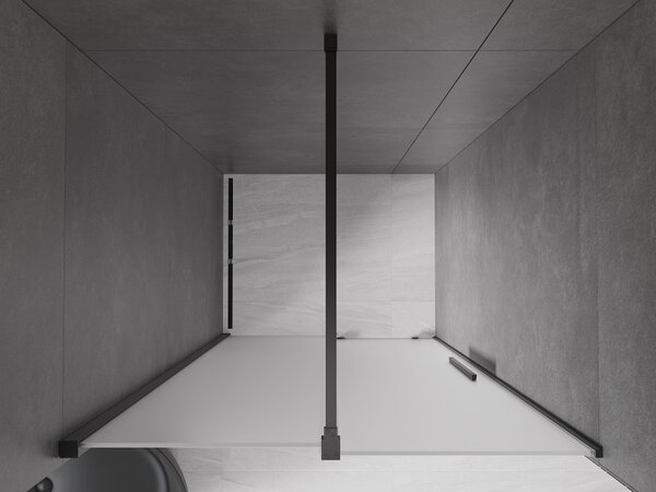 Mexen Velar, usa de dus culisanta pentru deschidere 90 cm, sticla mat 8 mm, negru mat, 871-090-000-31-70