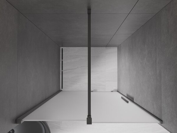 Mexen Velar, usa de dus culisanta pentru deschidere 100 cm, sticla mat 8 mm, grafit lustruit, 871-100-000-31-95
