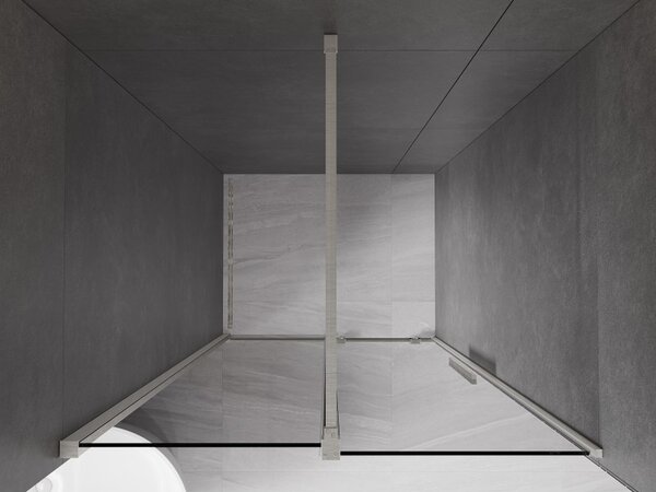 Mexen Velar, usa de dus culisanta pentru deschidere 100 cm, sticla gri 8 mm, otel periat, 871-100-000-41-97