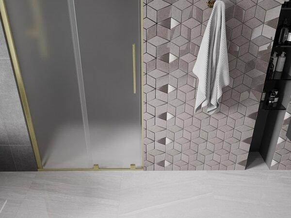 Mexen Velar, usa de dus culisanta pentru deschidere 110 cm, sticla mat 8 mm, auriu mat, 871-110-000-31-55