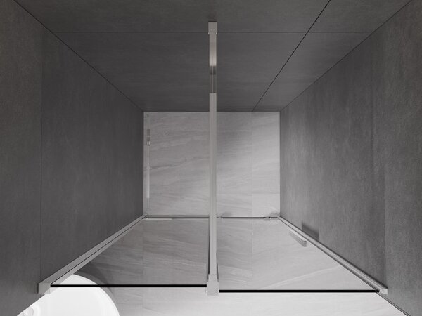 Mexen Velar, usa de dus culisanta pentru deschidere 90 cm, sticla gri 8mm, crom, 871-090-000-41-01