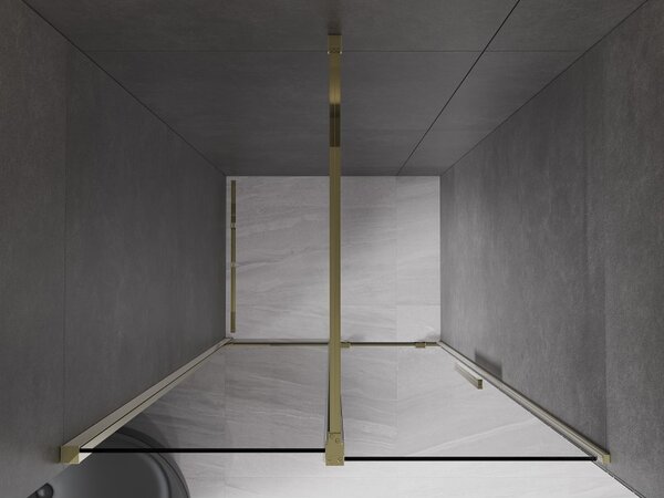 Mexen Velar, usa de dus culisanta pentru deschidere 100 cm, sticla gri 8 mm, auriu lucios, 871-100-000-41-50