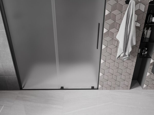Mexen Velar, usa de dus culisanta pentru deschidere 140 cm, sticla mat 8 mm, negru mat, 871-140-000-31-70