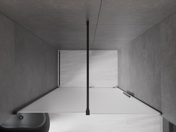 Mexen Velar, usa de dus culisanta pentru deschidere 140 cm, sticla mat 8 mm, negru mat, 871-140-000-31-70