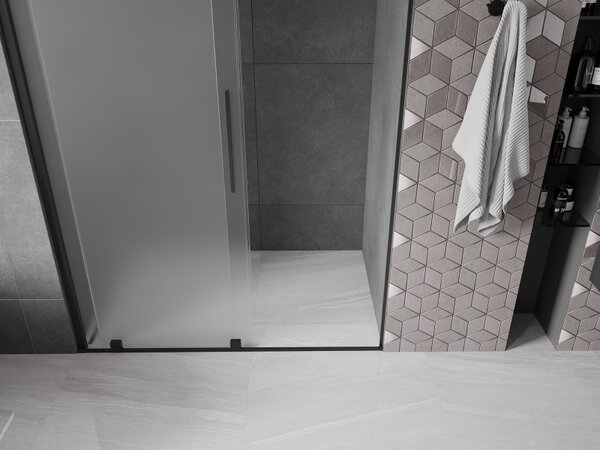 Mexen Velar, usa de dus culisanta pentru deschidere 140 cm, sticla mat 8 mm, negru mat, 871-140-000-31-70