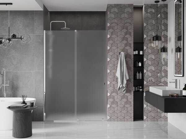 Mexen Velar, usa de dus culisanta pentru deschidere 140 cm, sticla mat 8 mm, crom, 871-140-000-31-01